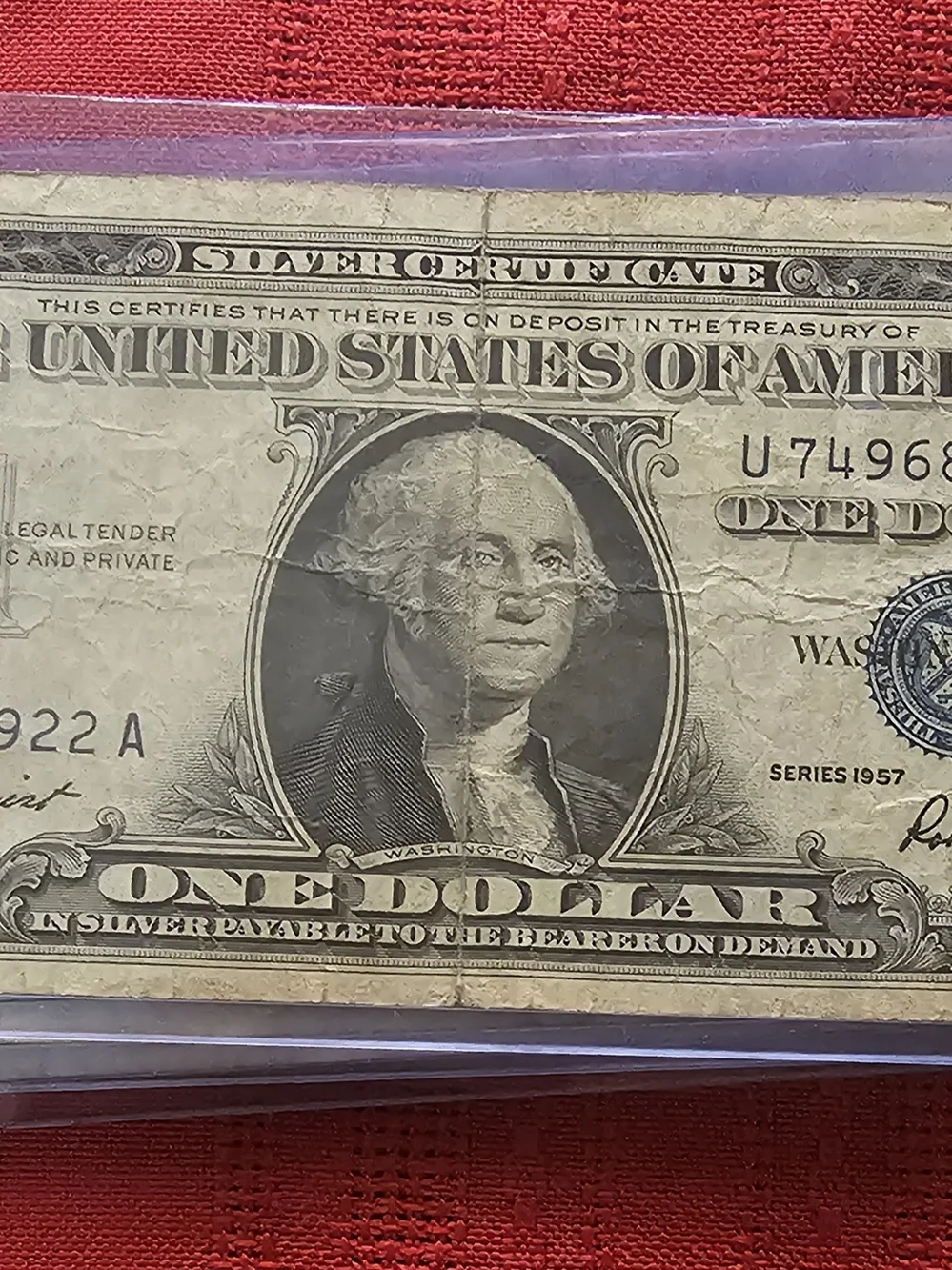 Vintage Silver Certificate One Dollar Bills - Set of 3 (Blue Seal) - Picture 5 of 5